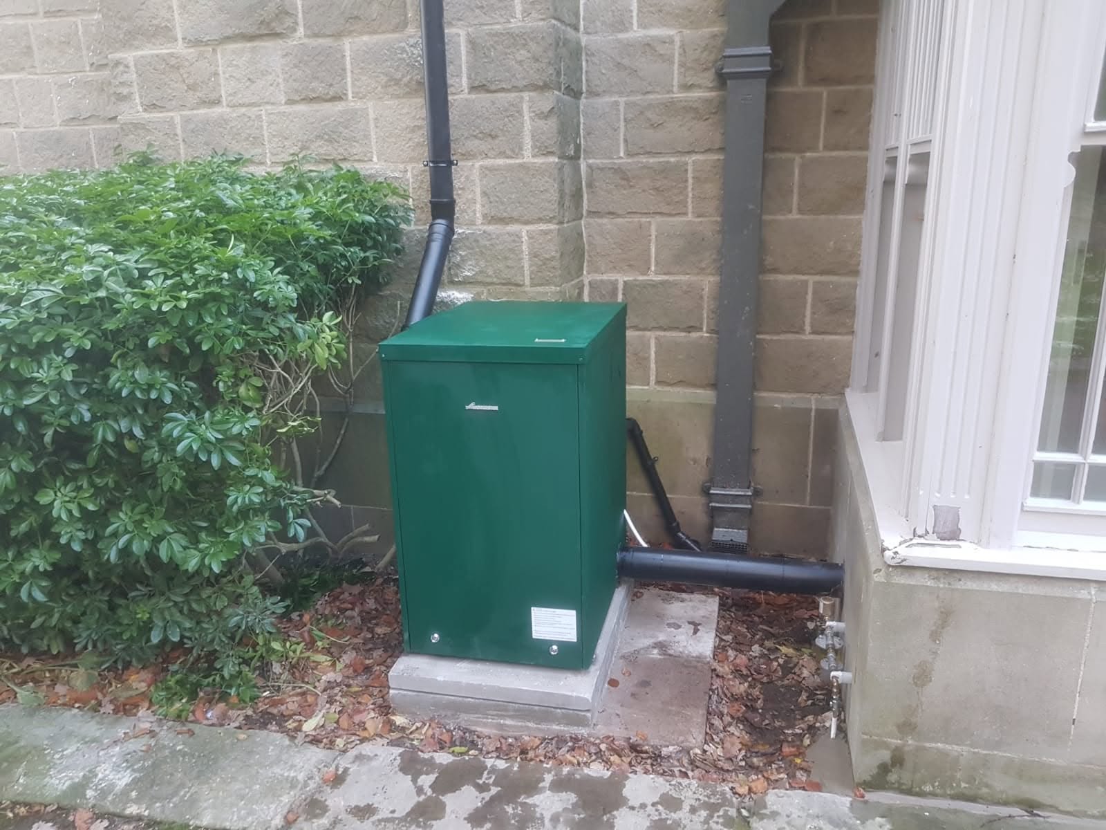 External Worcester oil boiler installed by Bumfords