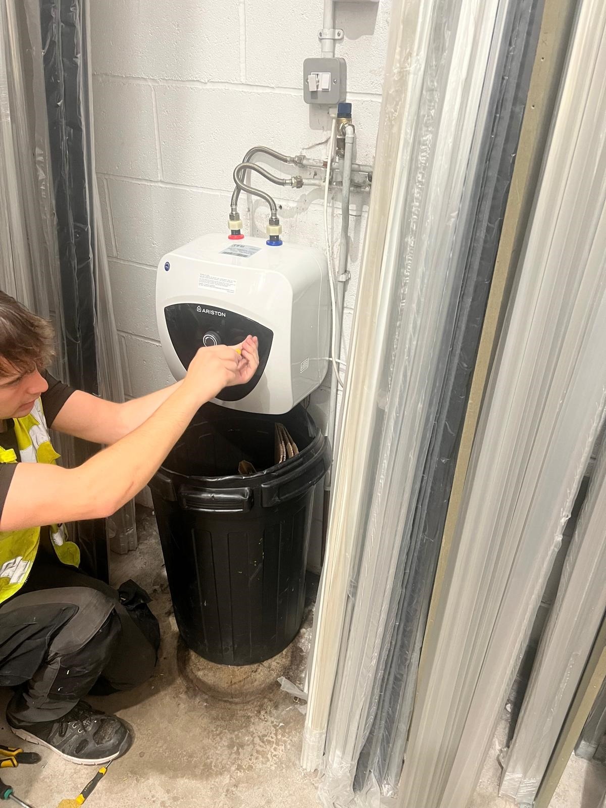 Bumfords hot-water cylinder installation